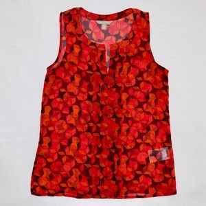 Banana Republic Printed Sleeveless V-neck Top